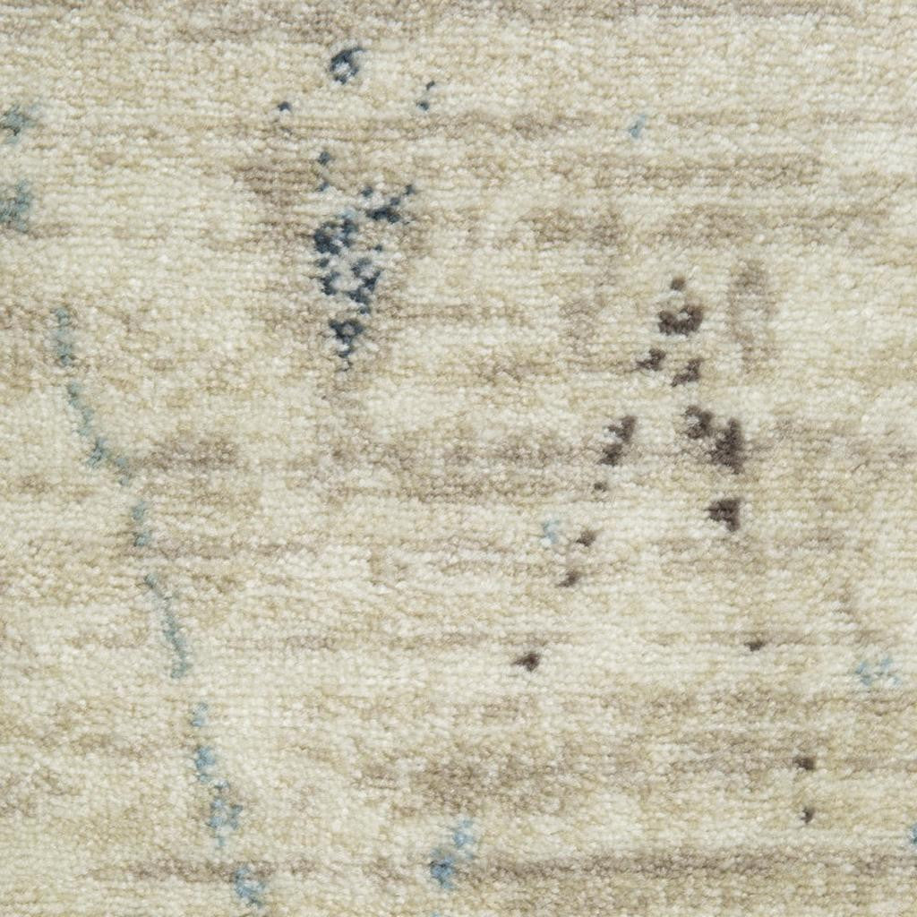 3' X 5' Ivory And Blue Chevron Area Rug - Home & Garden