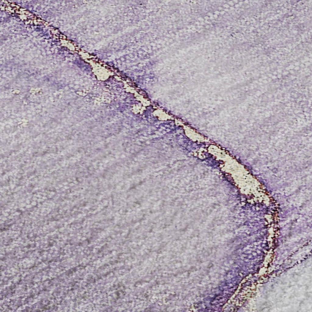 3' X 5' Purple Blue And Ivory Abstract Washable Area Rug With UV Protection - Home & Garden