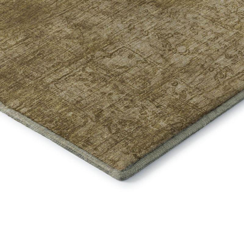 5' X 8' Beige And Ivory Abstract Washable Area Rug With UV Protection - Home & Garden