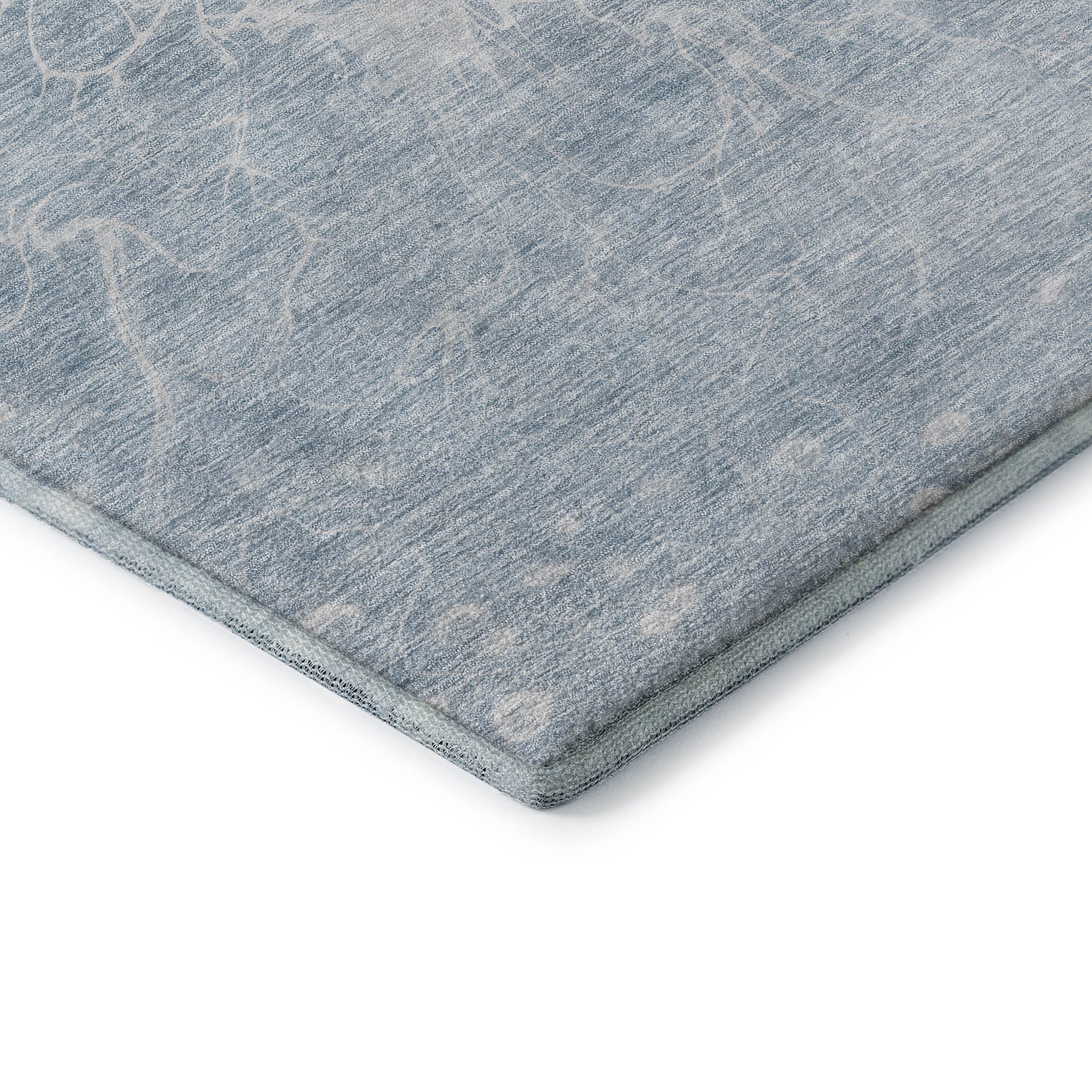 10' X 14' Sky Blue And Ivory Abstract Washable Area Rug With UV Protection - Home & Garden