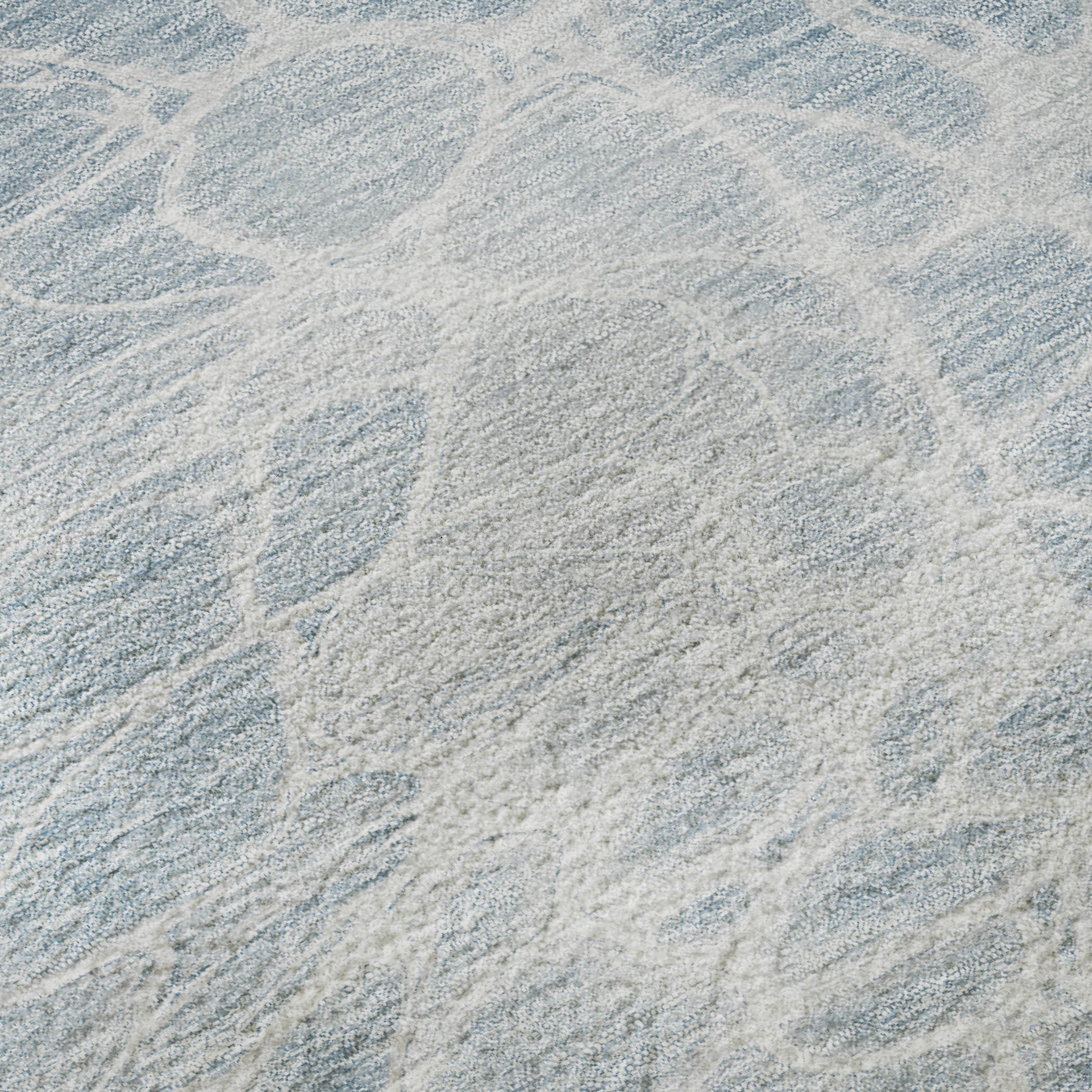 10' X 14' Sky Blue And Ivory Abstract Washable Area Rug With UV Protection - Home & Garden