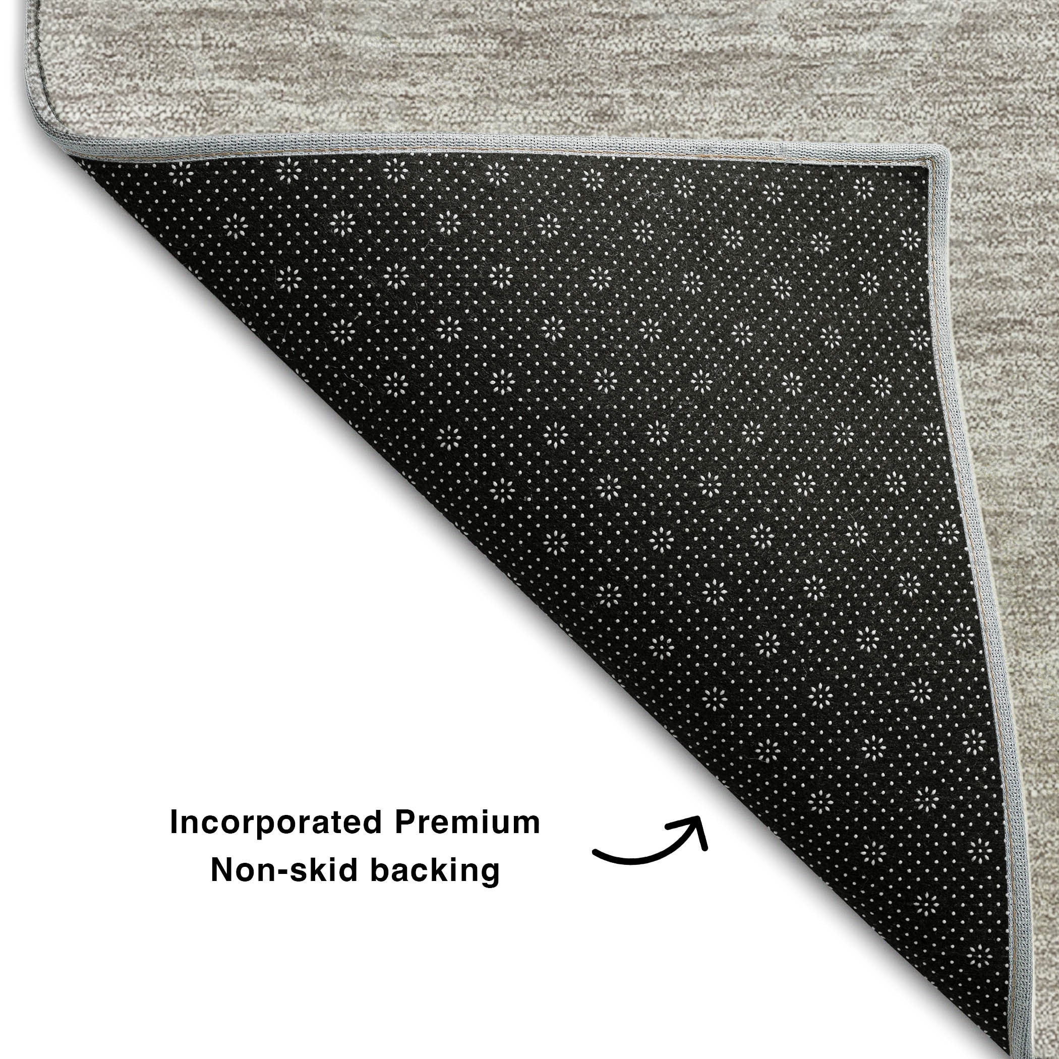 10' X 14' Taupe And Ivory Abstract Washable Area Rug With UV Protection - Home & Garden