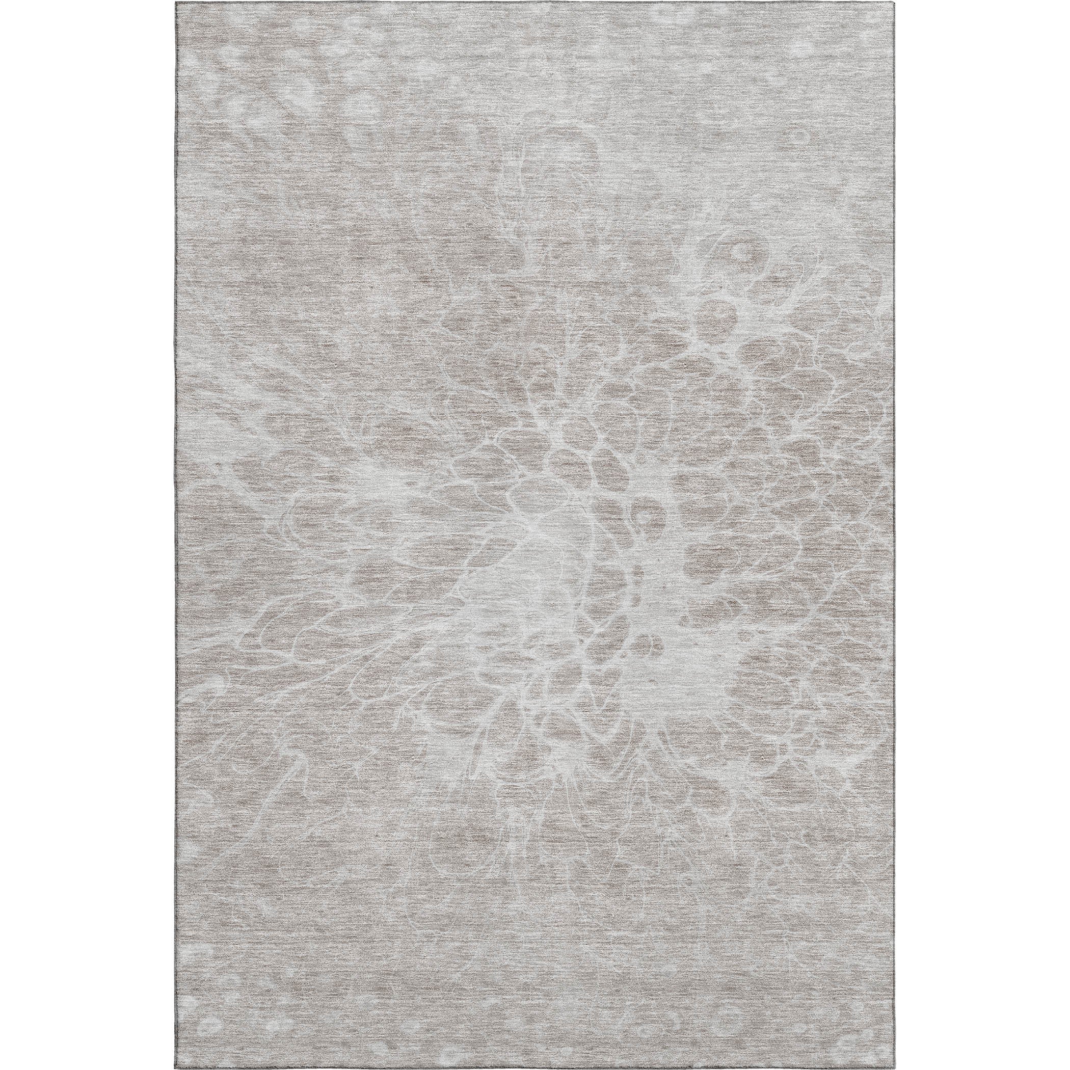 10' X 14' Taupe And Ivory Abstract Washable Area Rug With UV Protection - Home & Garden