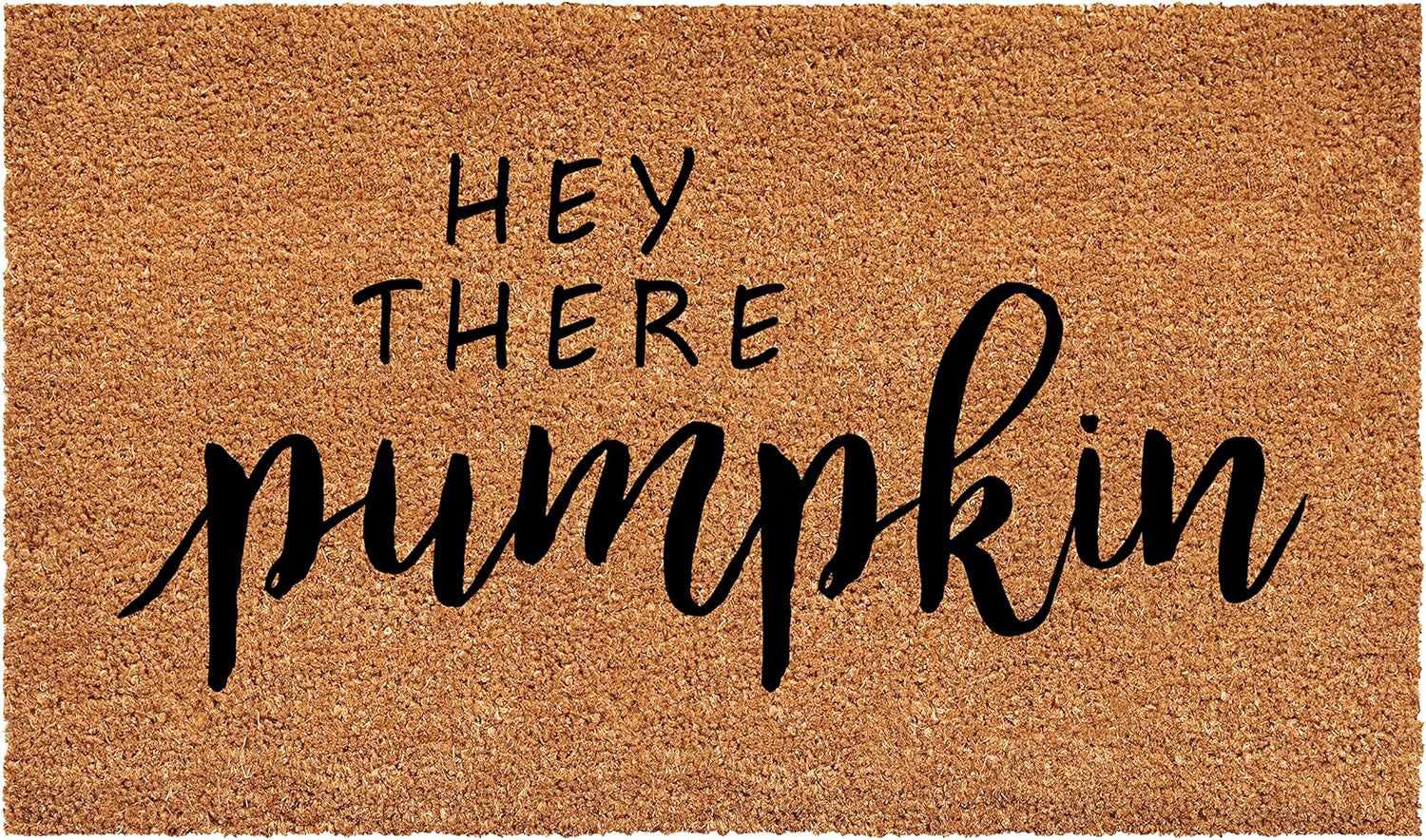 17" X 29" Brown And Natural Fall Hey There Outdoor Coir Door Mat - Home & Garden