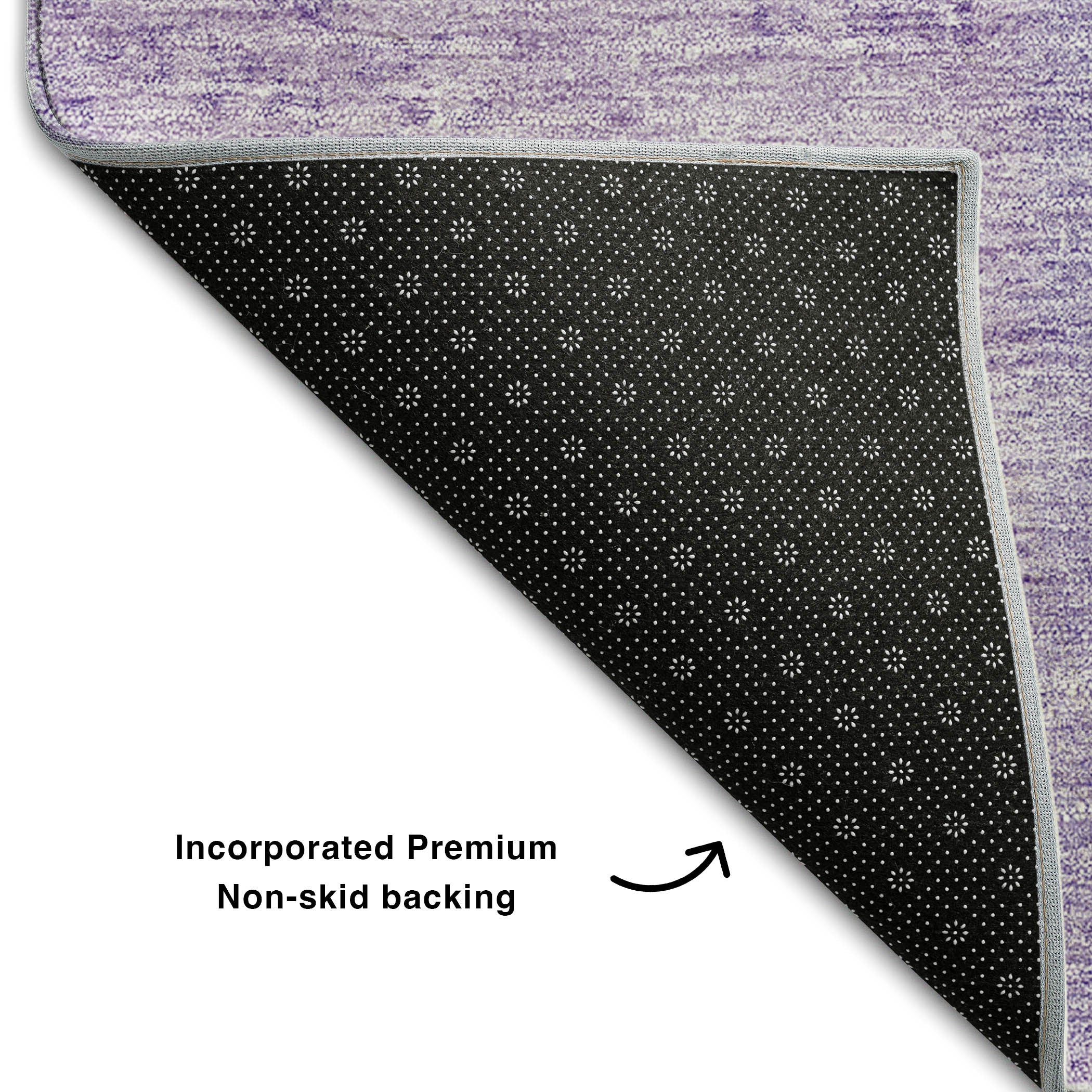 10' X 14' Lavender And Purple Patchwork Washable Area Rug With UV Protection - Home & Garden