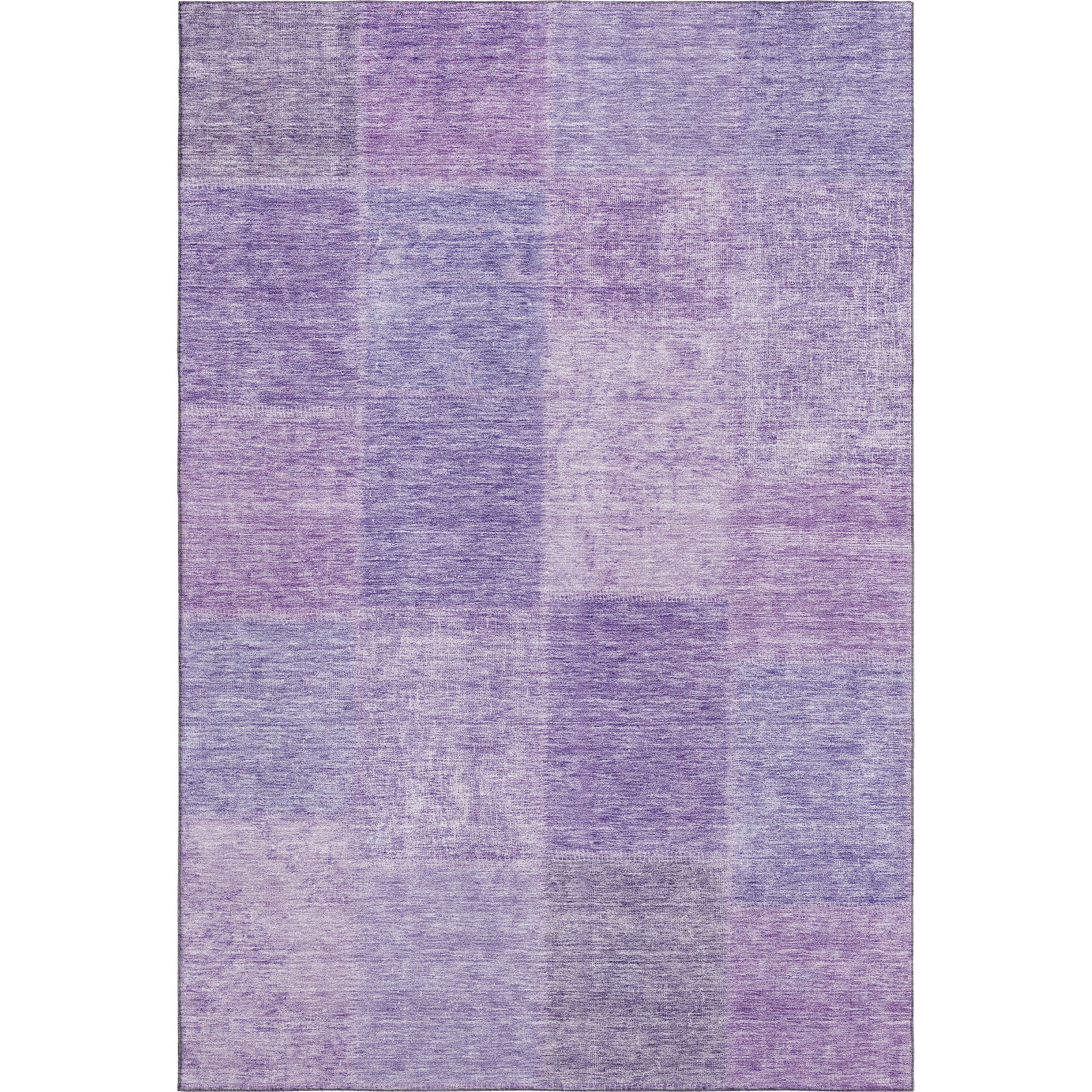 10' X 14' Lavender And Purple Patchwork Washable Area Rug With UV Protection - Home & Garden