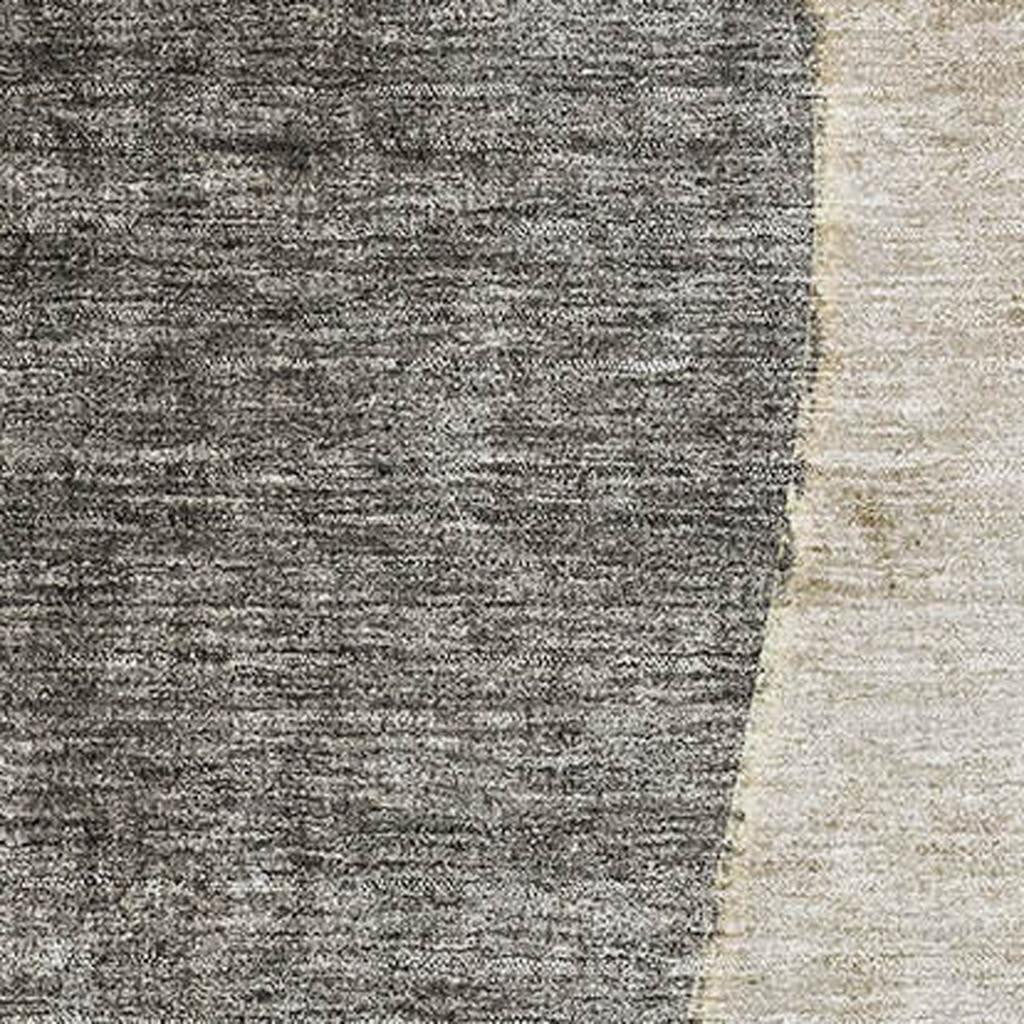 10' X 14' Taupe Beige And Gray Abstract Washable Area Rug With UV Protection - Home & Garden