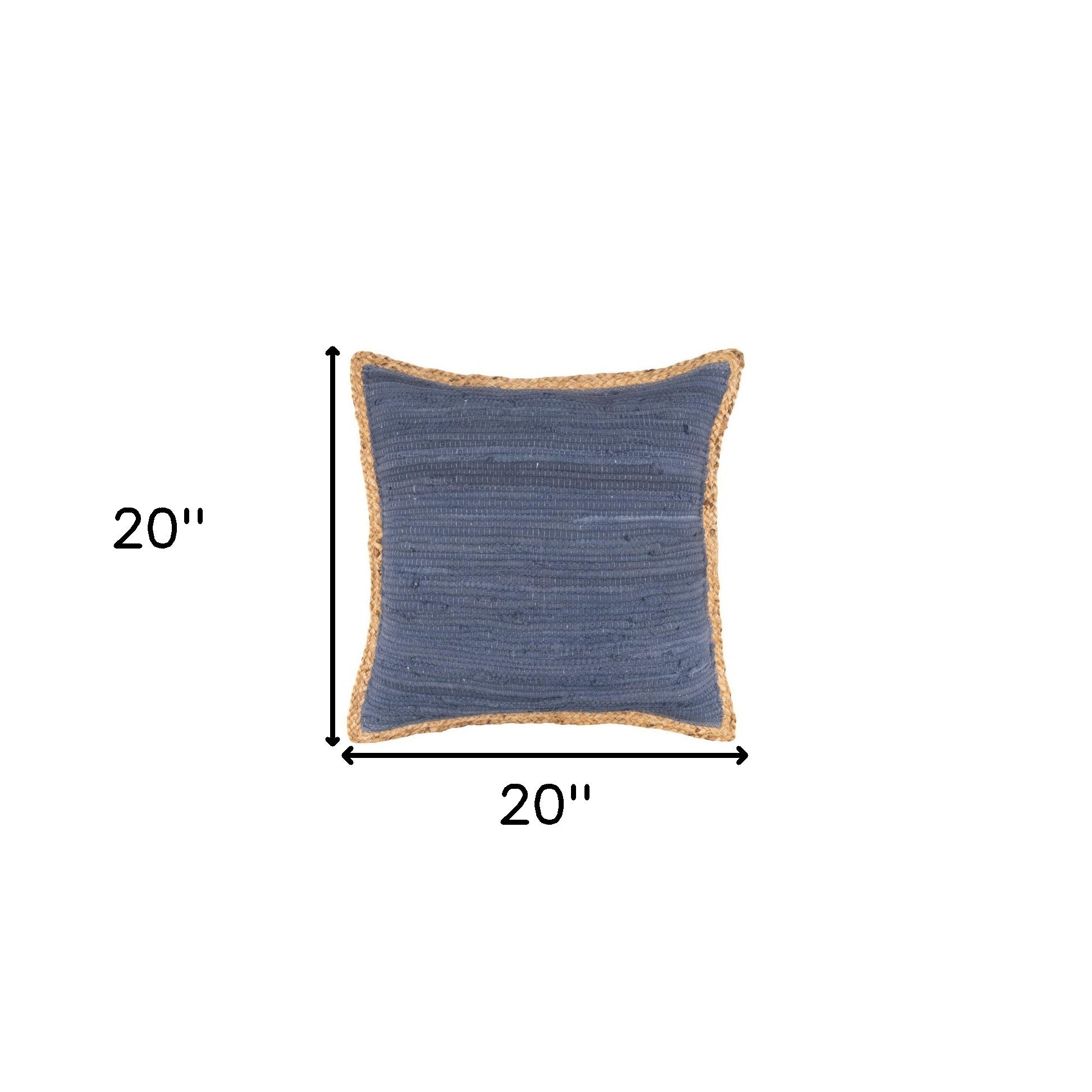 20" Blue and Beige Throw Pillow - Home & Garden