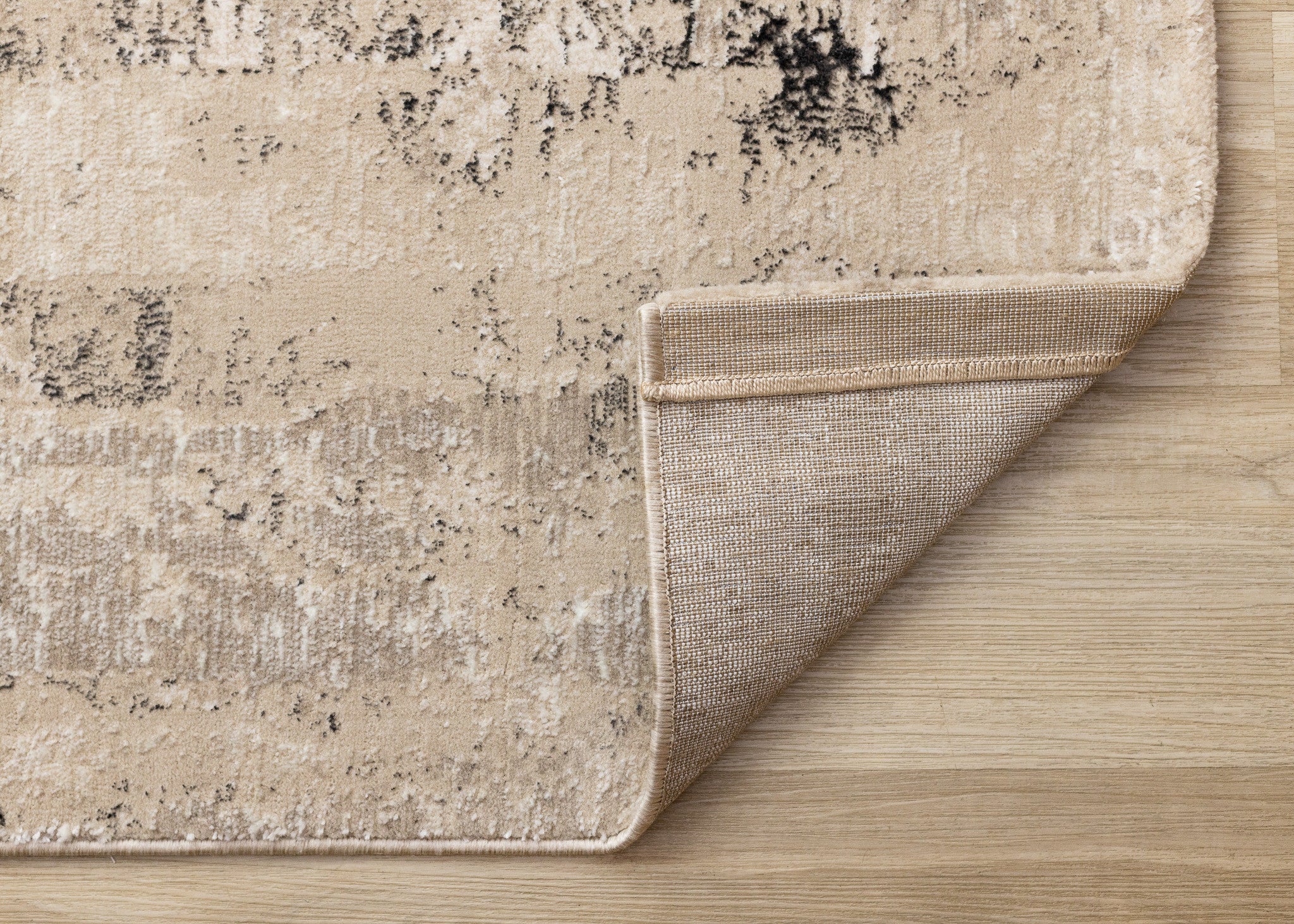 8' X 11' Beige And Black Area Rug - Home & Garden
