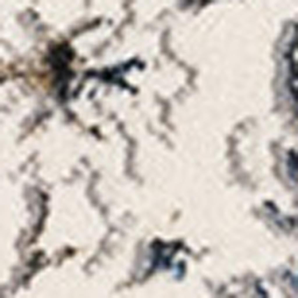 5' X 8' Cream Blue And Gray Medallion Area Rug - Home & Garden
