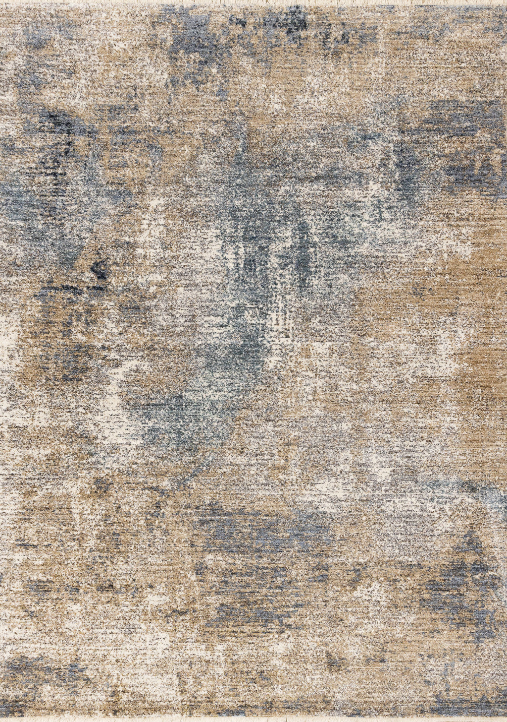 8' X 10' Beige And Blue Abstract Area Rug - Home & Garden
