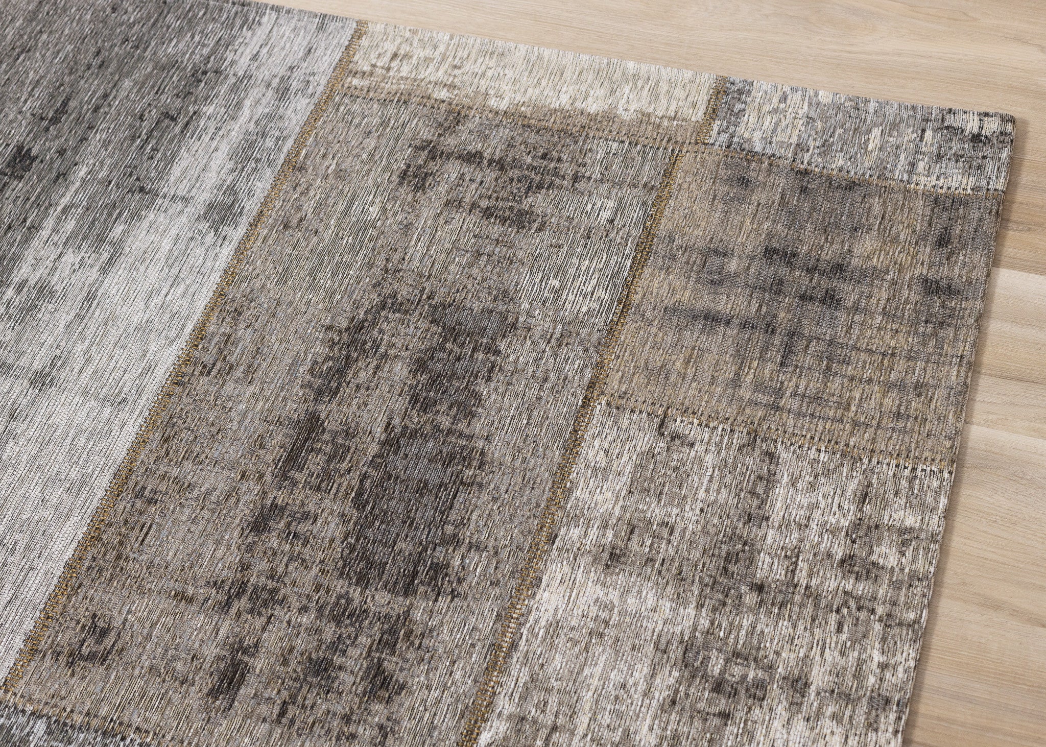 5' X 8' Gray Cream And Tan Abstract Area Rug - Home & Garden