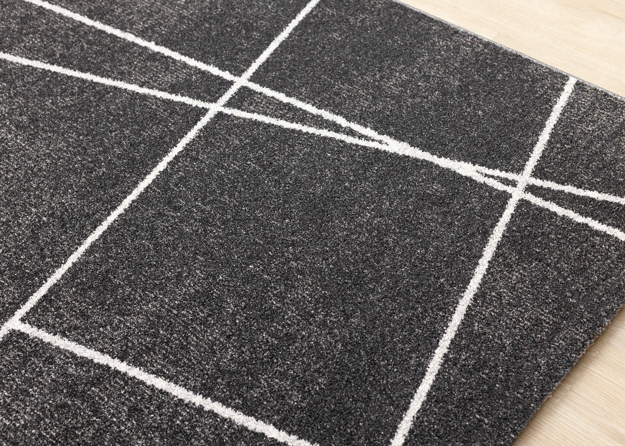 5' X 8' Gray And White Abstract Area Rug - Home & Garden