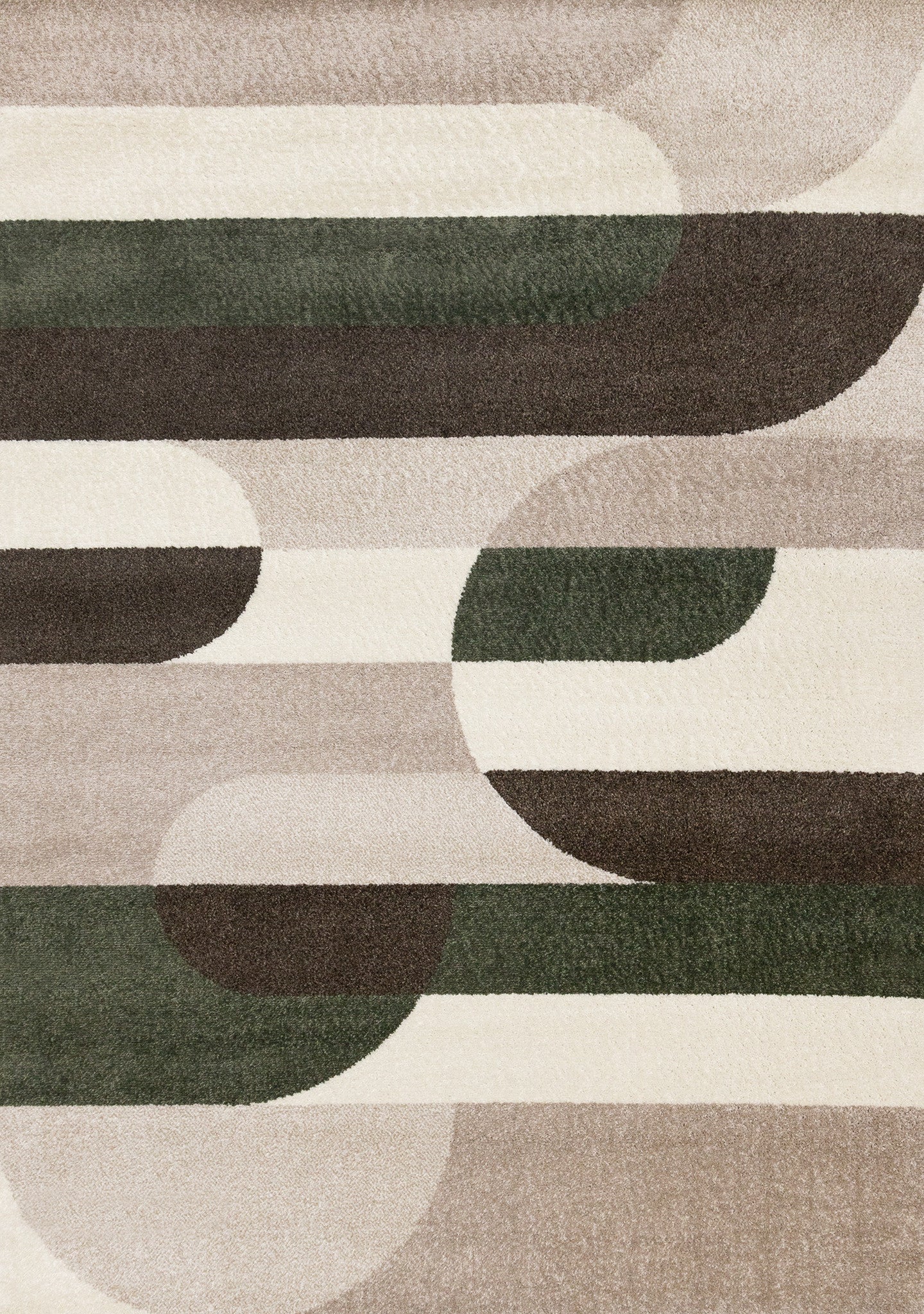 5' X 8' Cream Green And Brown Geometric Area Rug - Home & Garden
