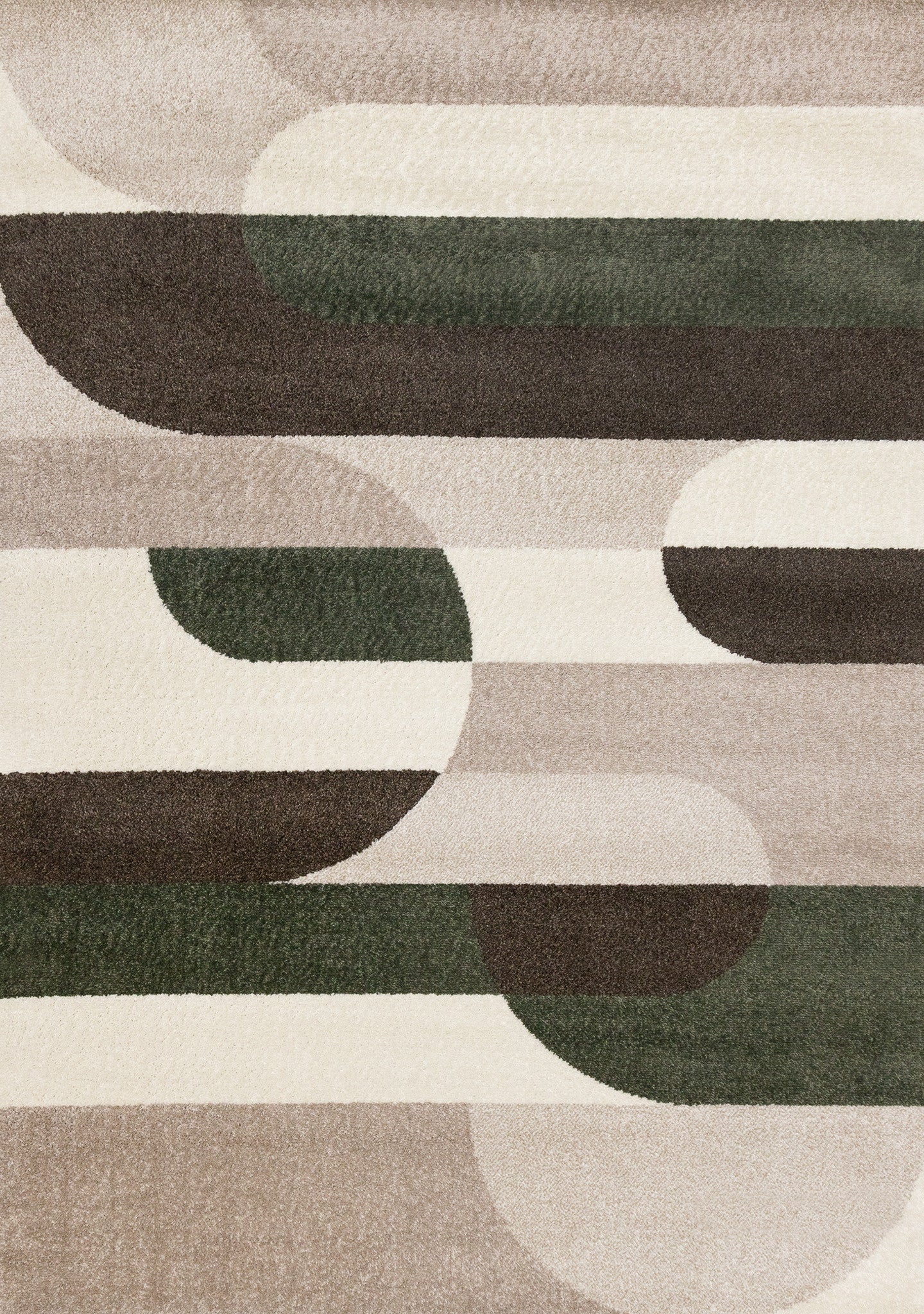 5' X 8' Cream Green And Brown Geometric Area Rug - Home & Garden