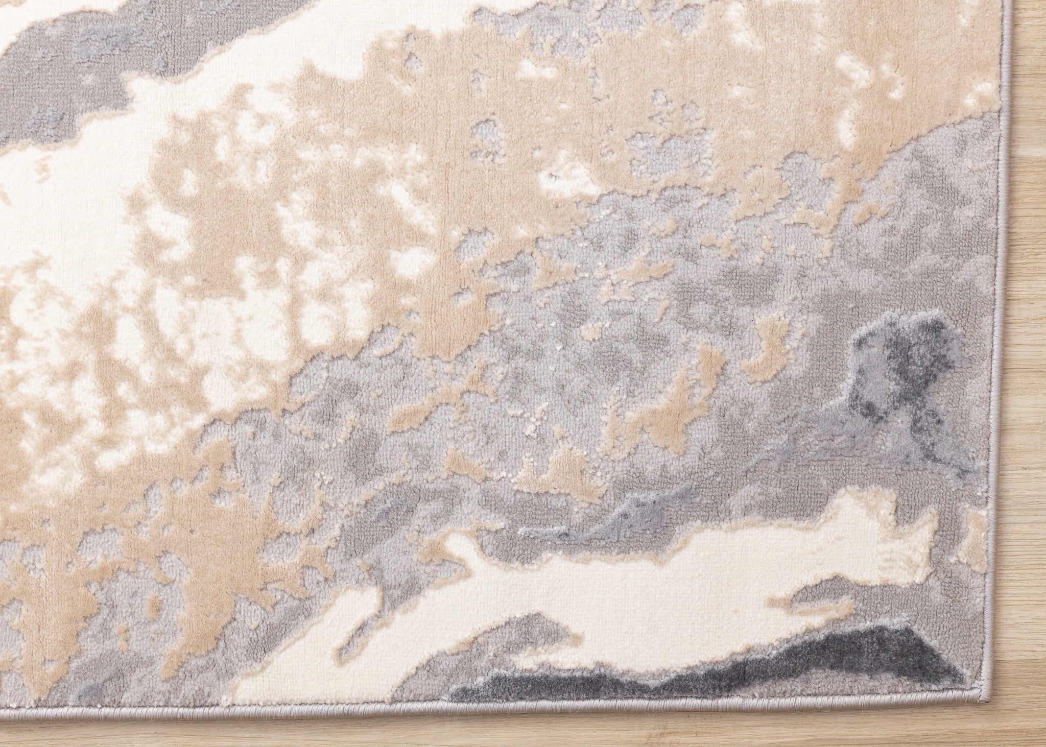 5' X 8' Taupe Gray And Ivory Abstract Area Rug - Home & Garden