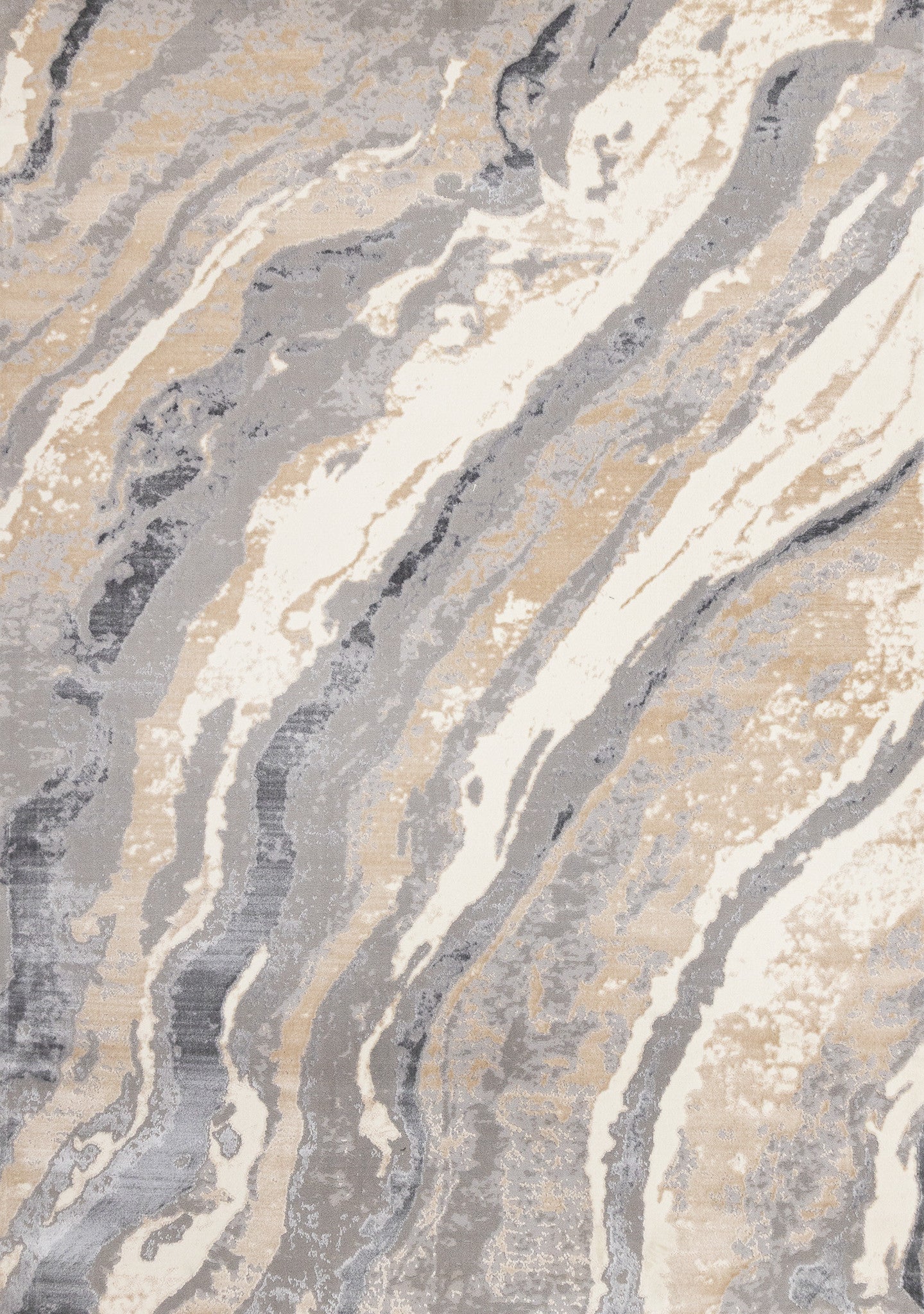 5' X 8' Taupe Gray And Ivory Abstract Area Rug - Home & Garden