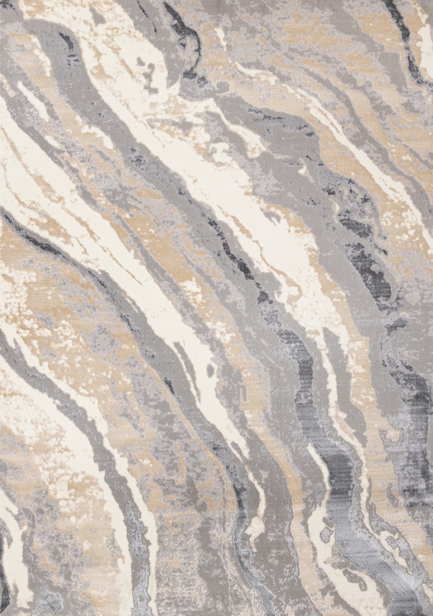 5' X 8' Taupe Gray And Ivory Abstract Area Rug - Home & Garden