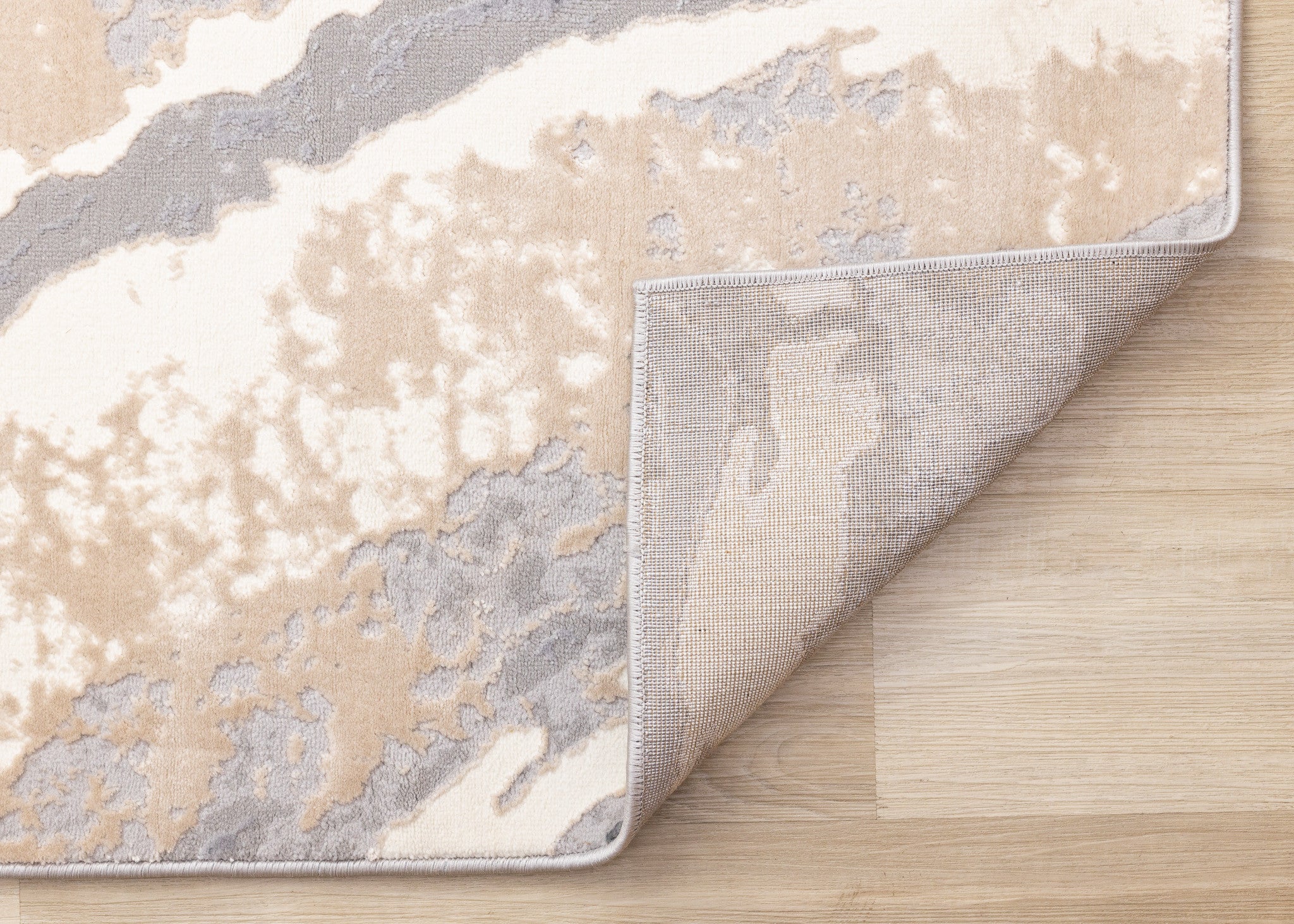 5' X 8' Taupe Gray And Ivory Abstract Area Rug - Home & Garden