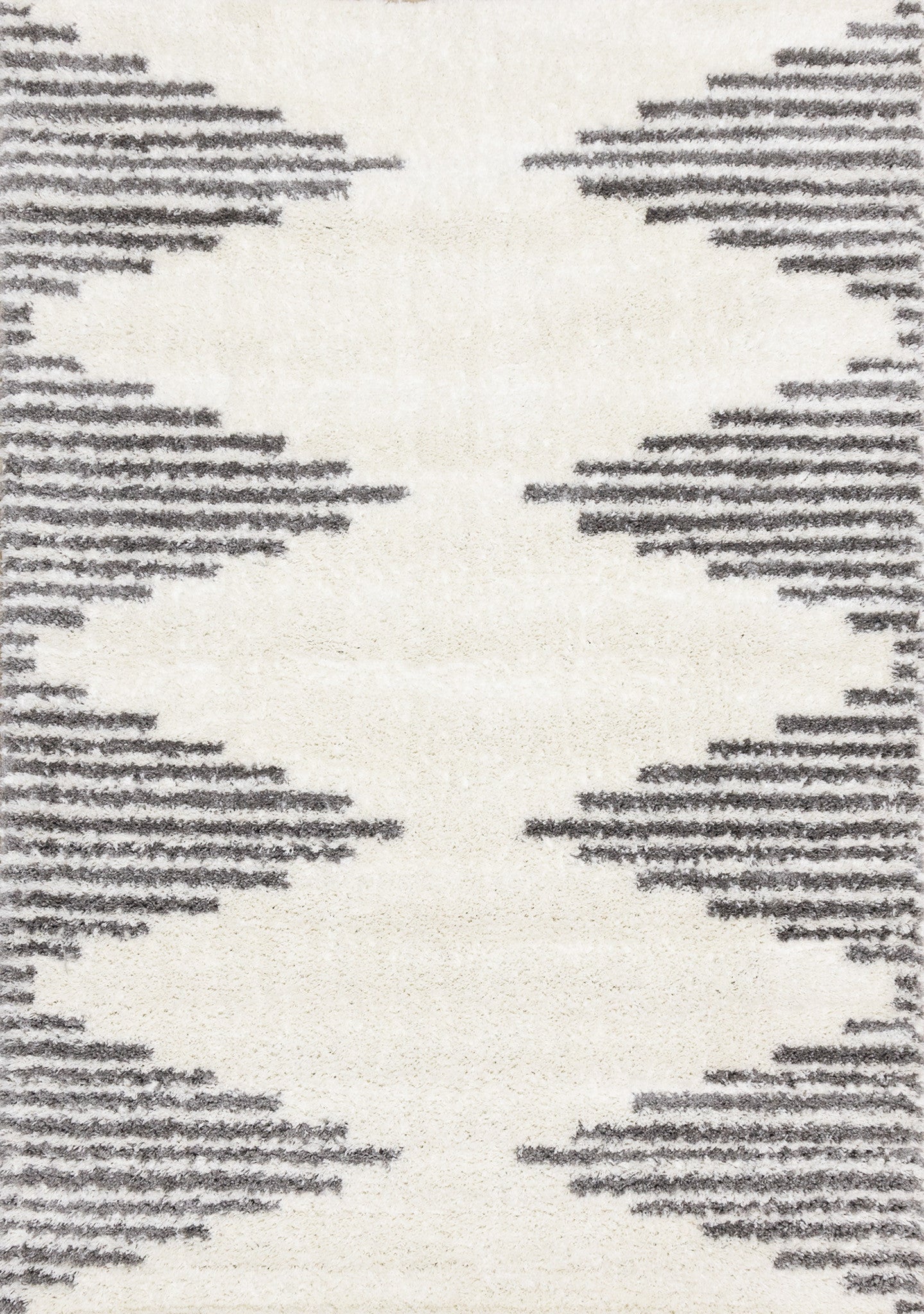 5' X 8' Cream And Gray Geometric Area Rug - Home & Garden