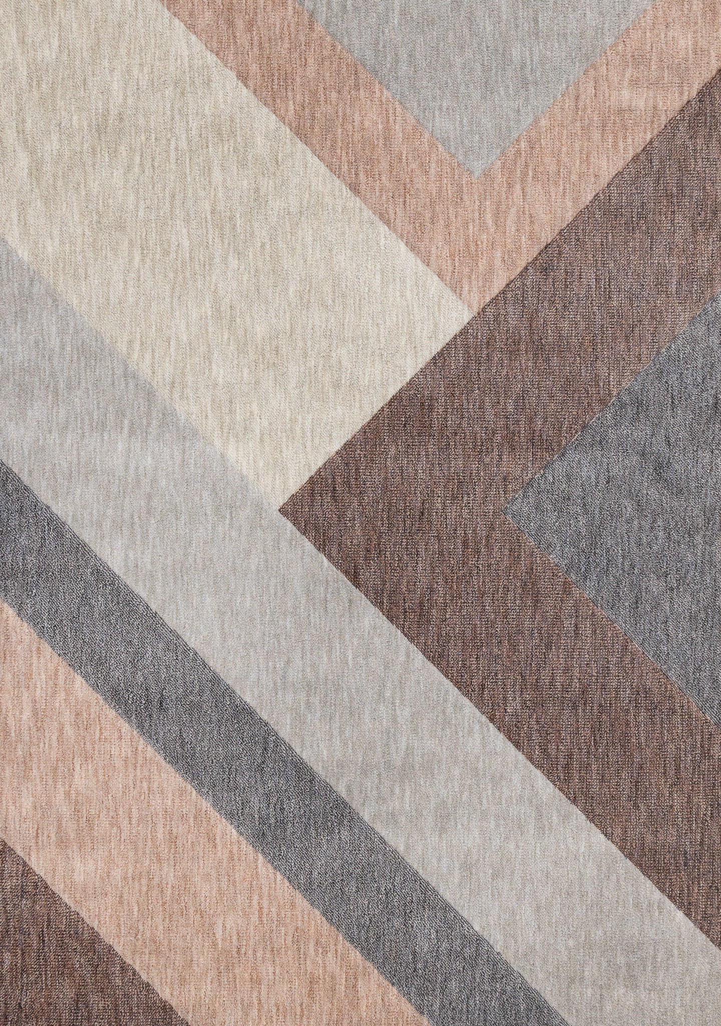 5' X 8' Gray Brown And Beige Geometric Area Rug - Home & Garden