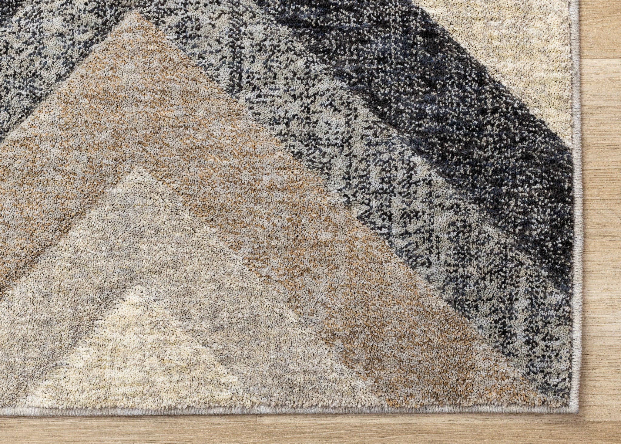 5' X 8' Gray Beige And Black Geometric Area Rug - Home & Garden
