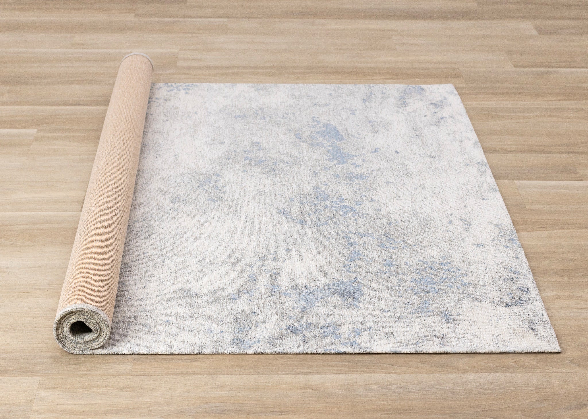 5' X 8' Cream And Blue Abstract Area Rug - Home & Garden