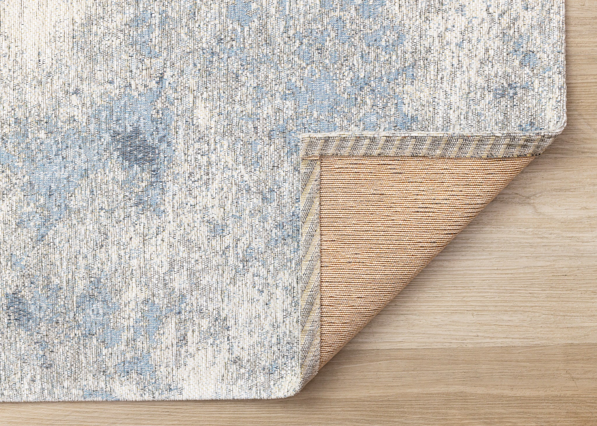 5' X 8' Cream And Blue Abstract Area Rug - Home & Garden
