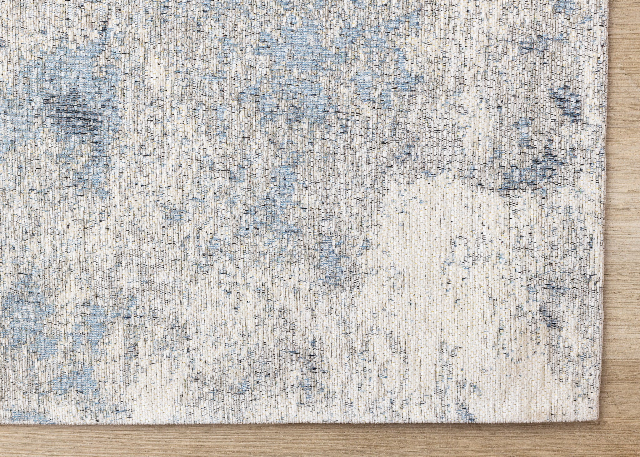 5' X 8' Cream And Blue Abstract Area Rug - Home & Garden