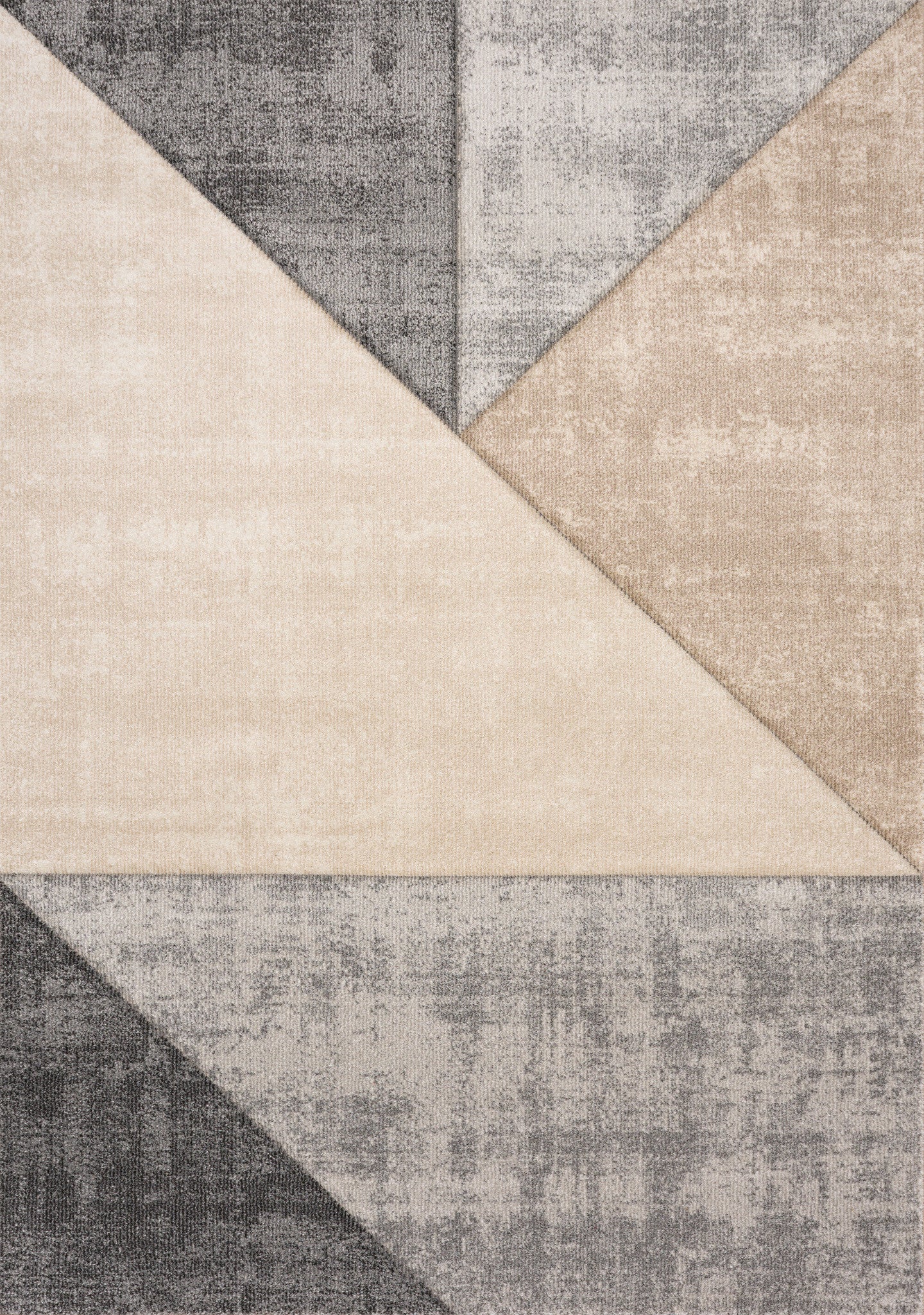 7' X 10' Gray Cream And Beige Geometric Area Rug - Home & Garden