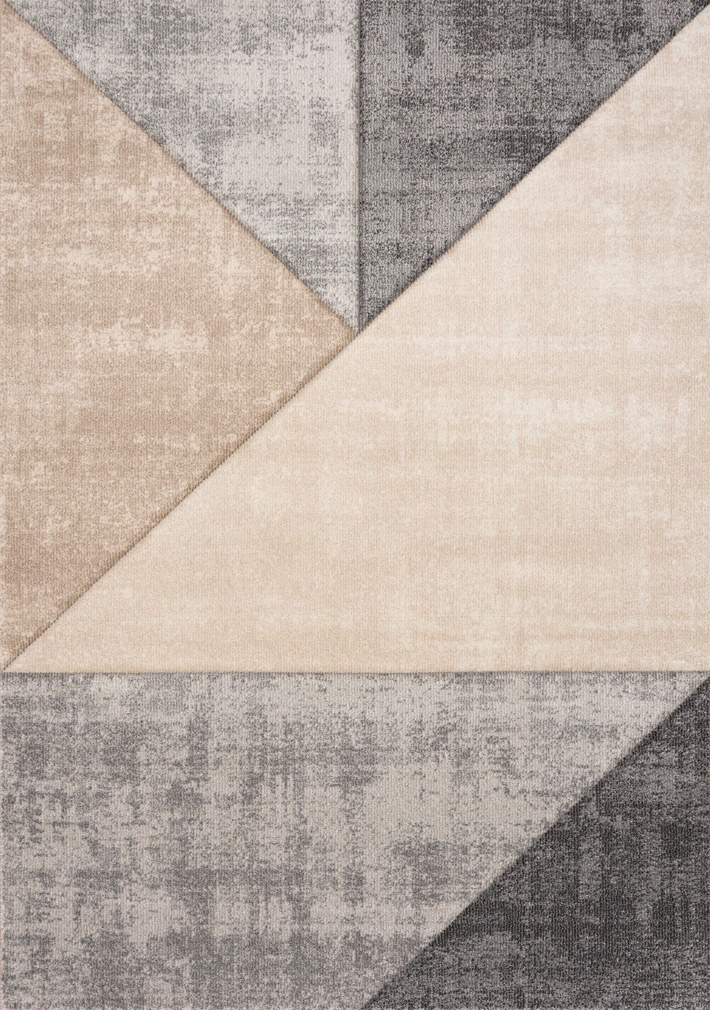 7' X 10' Gray Cream And Beige Geometric Area Rug - Home & Garden