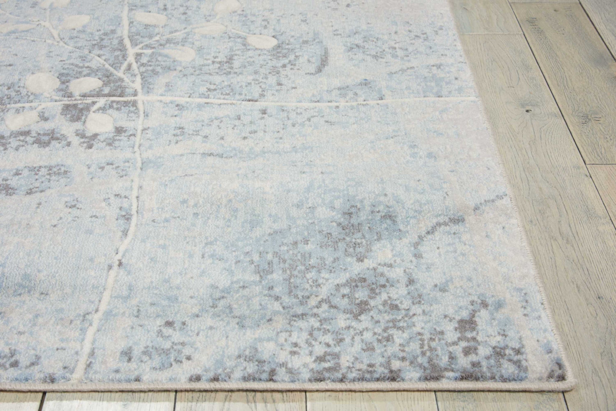 2' X 3' Blue Floral Power Loom Area Rug - Home & Garden