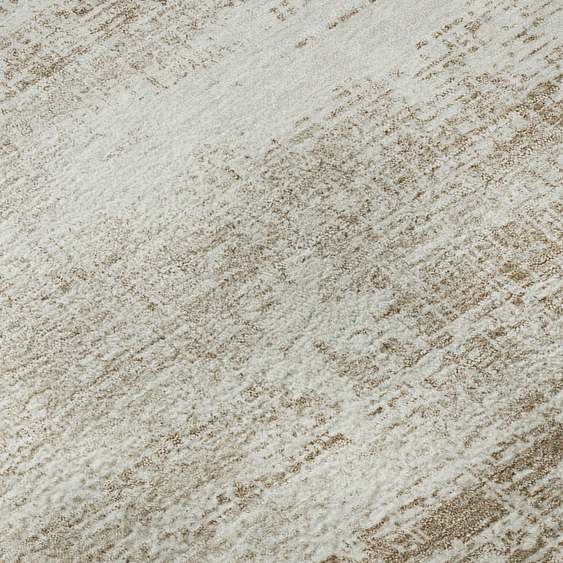5' X 8' Beige And Ivory Abstract Washable Area Rug With UV Protection - Home & Garden