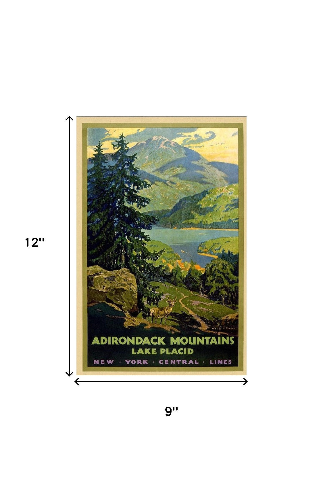 New York Railroad Vintage Travel Unframed Print Wall Art - Home Decor