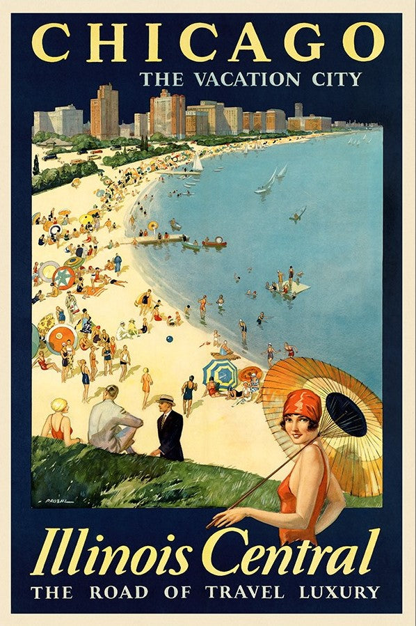 Vintage 1934 California Travel Unframed Print Wall Art - Home Decor