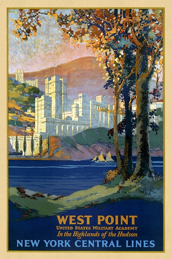 West Point New York Vintage Travel Unframed Print Wall Art - Home Decor
