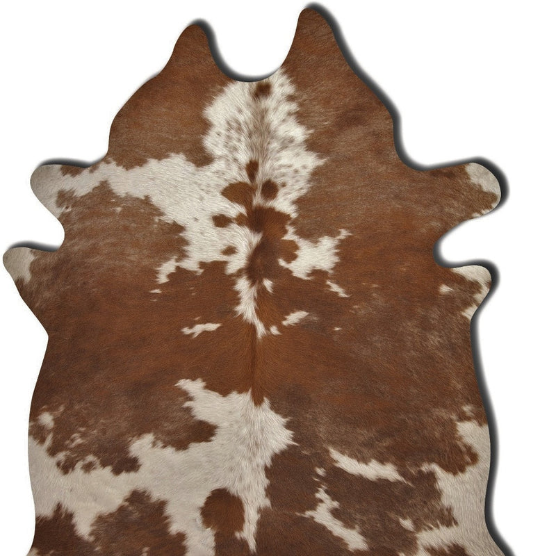 6' X 7' Brown And White Cowhide Handmade Area Rug - Home Decor