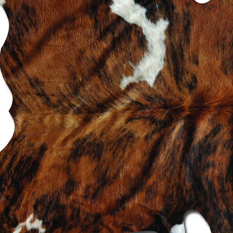 6' X 7' Brown And Black Cowhide Cowhide Print Area Rug - Home Decor