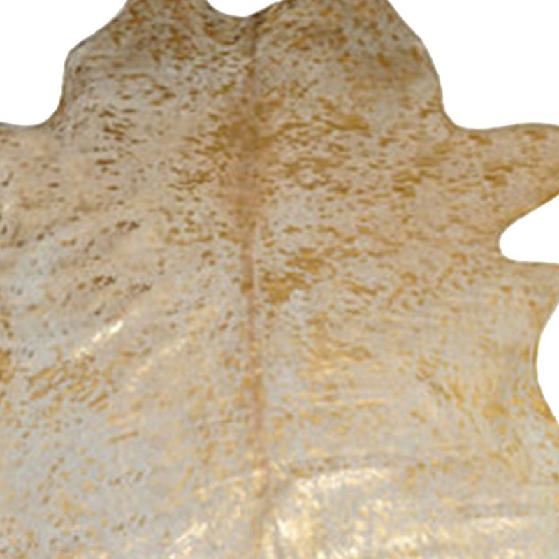 6' X 7' Natural Cowhide Cowhide Print Area Rug - Home Decor
