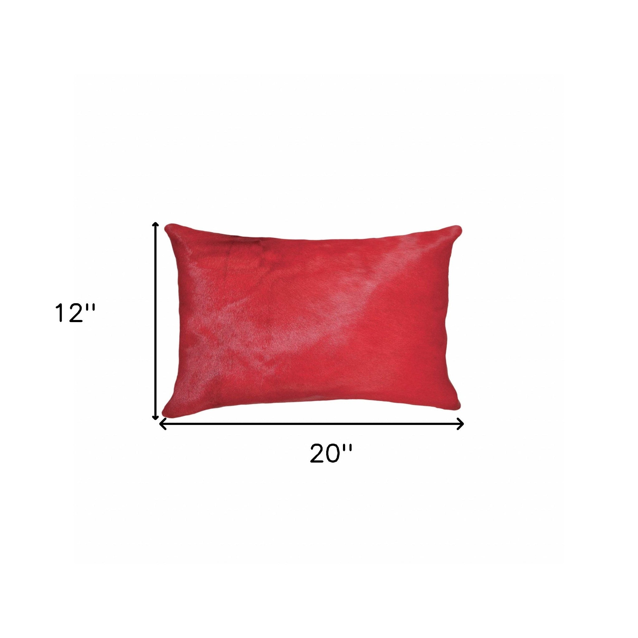 12" X 20" X 5" Firecracker Cowhide  Pillow - Home & Garden