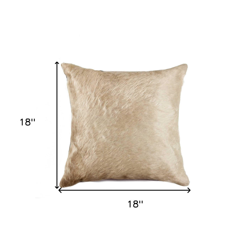 18" Natural Cowhide Throw Pillow - Home Decor