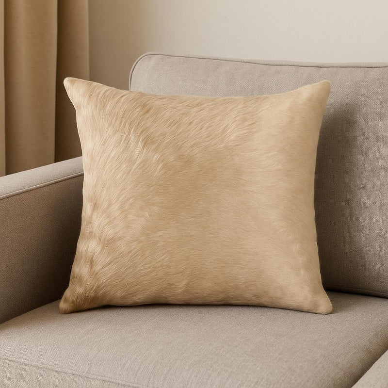 18" Natural Cowhide Throw Pillow - Home Decor