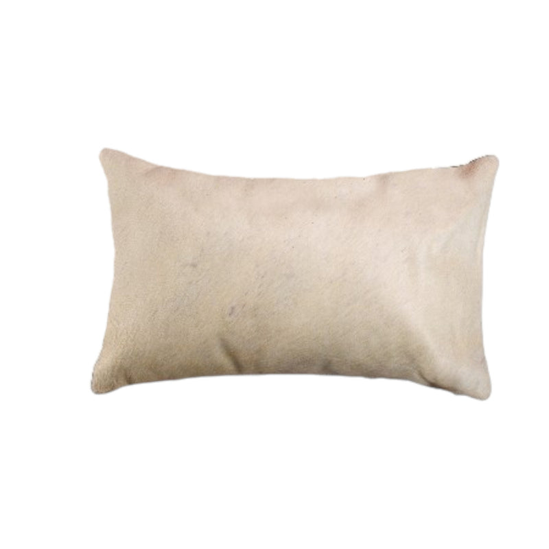 Set of Two 12" X 20" Tan Cowhide Throw Pillows - Home Decor