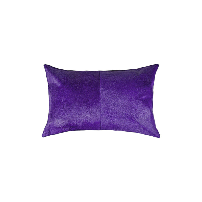 12 X 20 Purple Cowhide Throw Pillow - Home Decor
