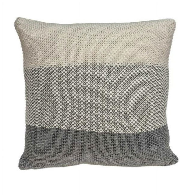 20" X 7" X 20" Transitional Tan Cotton Pillow Cover With Poly Insert - Home Decor