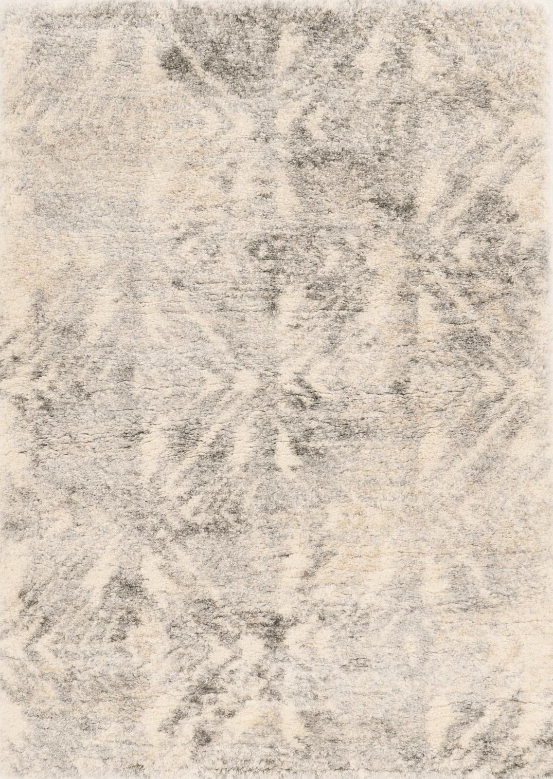 5' X 8' Ivory And Gray Diamond Area Rug - Home Decor