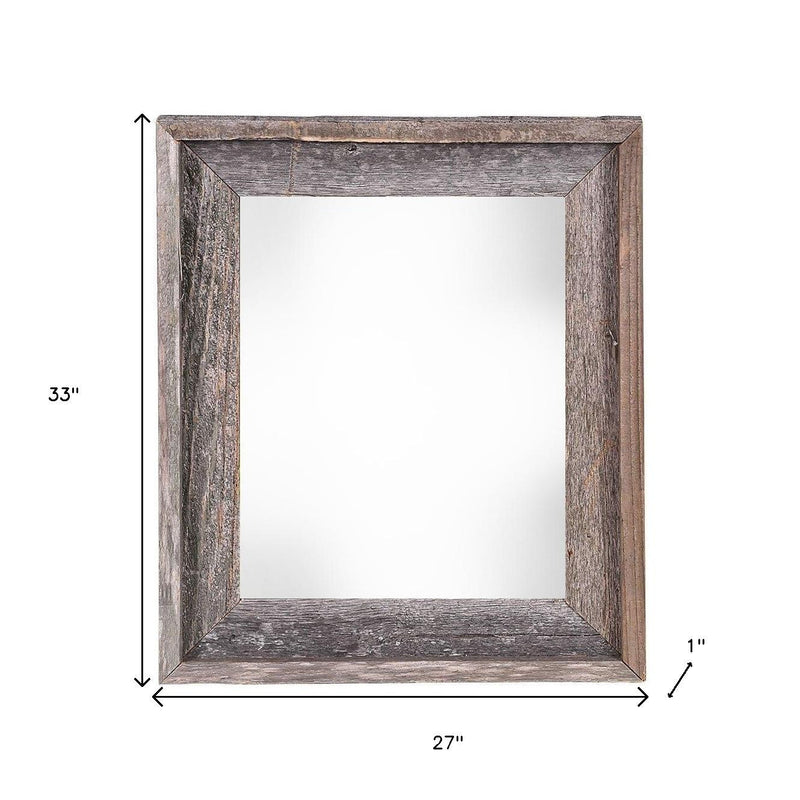 24" x 30" Gray Solid Wood Hanging Picture Frame - Home Decor