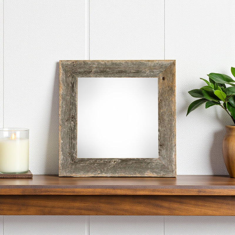 12" x 12" Gray Solid Wood Tabletop Picture Frame - Home Decor