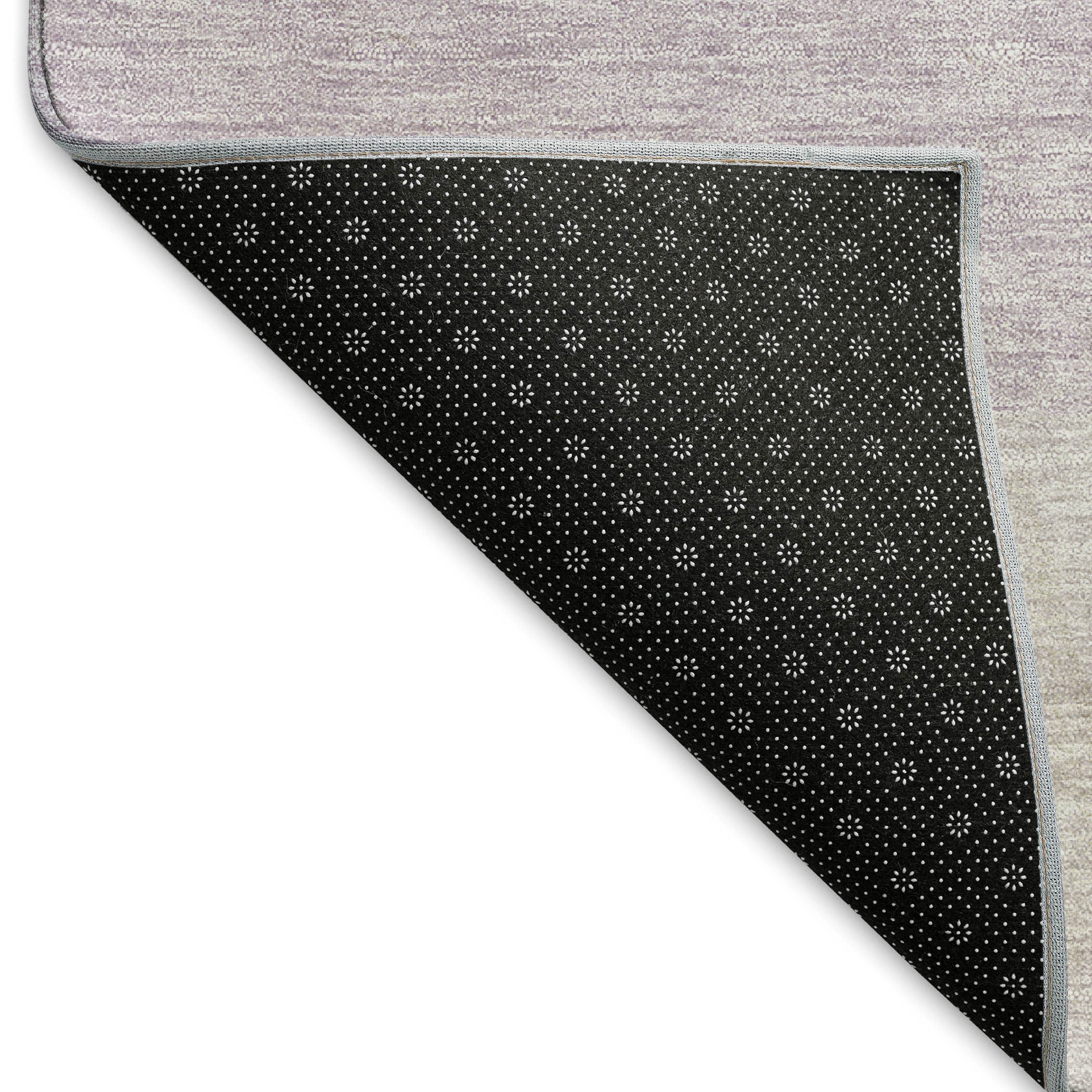 8' Purple And Ivory Ombre Washable Round Rug With UV Protection - Home & Garden