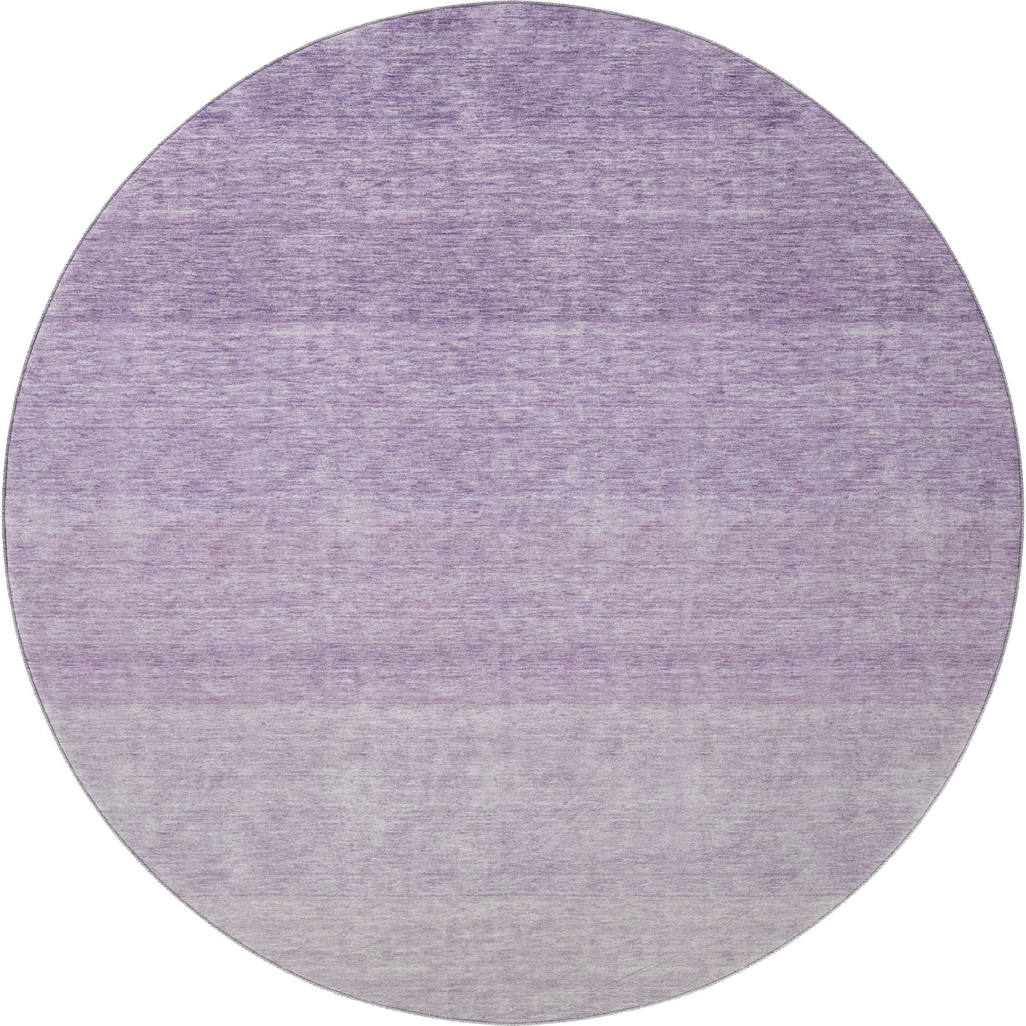 8' Purple And Ivory Ombre Washable Round Rug With UV Protection - Home & Garden